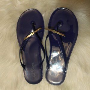 Ted Baker Jelly Toe Thong Blue Sandals
